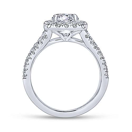 Cushion Shaped Split Shank Diamond Ring  .78 Cttw 426A