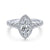Marquise Shaped Halo Diamond Ring .91 Cttw 14K White Gold  378A