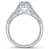 10-Stone Pave Graduated Diamond Ring .23 Cttw 14K White Gold