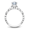 DIAMOND ENGAGEMENT RINGS - 14K White Gold Pear Shaped Station .14cttw Diamond Engagement Ring
