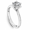 DIAMOND ENGAGEMENT RINGS - 14K White Gold Polished Traditional Engagement Ring #905A