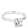 DIAMOND ENGAGEMENT RINGS - 14K White Gold Solitaire Round Diamond Engagement Ring #896A