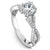 Split Shank Pave Diamond Wedding Ring 14K White Gold 824A