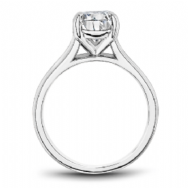 DIAMOND ENGAGEMENT RINGS - 14K White Gold Traditional Diamond Engagement Ring