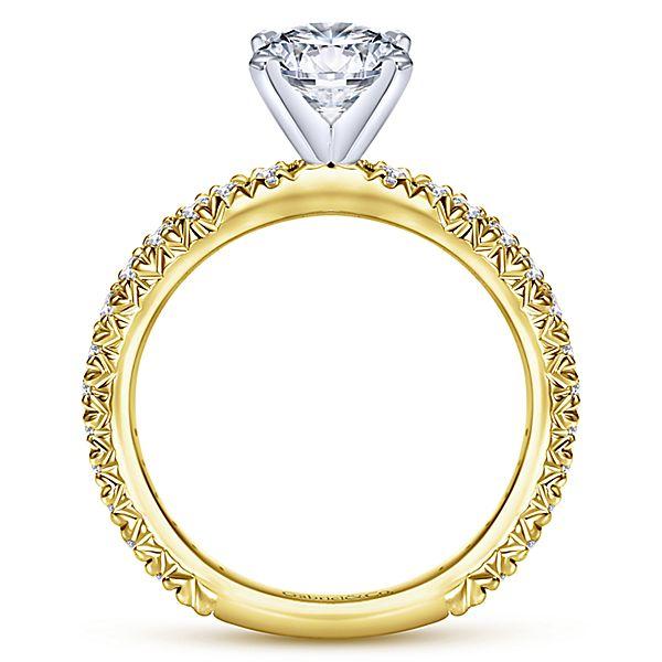 DIAMOND ENGAGEMENT RINGS - 14K Yellow Gold 1.40cttw Pave Diamond Engagement Ring