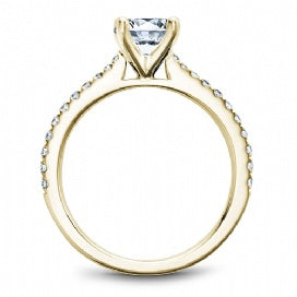 DIAMOND ENGAGEMENT RINGS - 14K Yellow Gold .25cttw Traditional Pave Diamond Engagement Ring