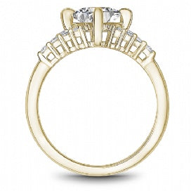 DIAMOND ENGAGEMENT RINGS - 14K Yellow Gold .26cttw Polished Traditional Engagement Ring #873A