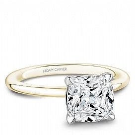 DIAMOND ENGAGEMENT RINGS - 14K Yellow Gold 2ct Cushion Diamond Engagement Ring #907A