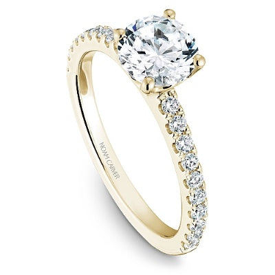 DIAMOND ENGAGEMENT RINGS - 14K Yellow Gold .31cttw Traditional Prong Set Diamond Engagement Ring #872A