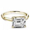 DIAMOND ENGAGEMENT RINGS - 14K Yellow Gold Polished Emerald Cut Diamond Engagement Ring