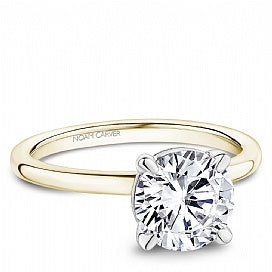 DIAMOND ENGAGEMENT RINGS - 14K Yellow Gold Solitaire 2ct Round Diamond Engagement Ring #908A