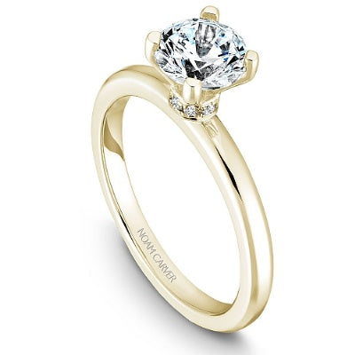 DIAMOND ENGAGEMENT RINGS - 14K Yellow Gold Traditional Diamond Engagement Ring