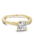 Traditional Hand Carved Engagement Ring 14K Yellow Gold 817A
