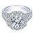 Split Shank Halo Diamond Ring 14K White Gold  1.86 Cttw 324A