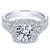 Split Shank Halo Diamond Ring 1.54 Cttw 14K White Gold 335A