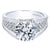 Reverse Taper Pave Set Diamond Ring 14K White Gold 332A