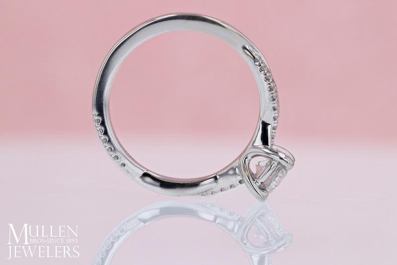 DIAMOND ENGAGEMENT RINGS - Grace - Criss-cross 7/8cttw Round Diamond Engagement Ring