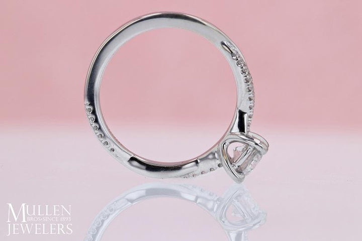 DIAMOND ENGAGEMENT RINGS - Grace - Criss-cross 7/8cttw Round Diamond Engagement Ring
