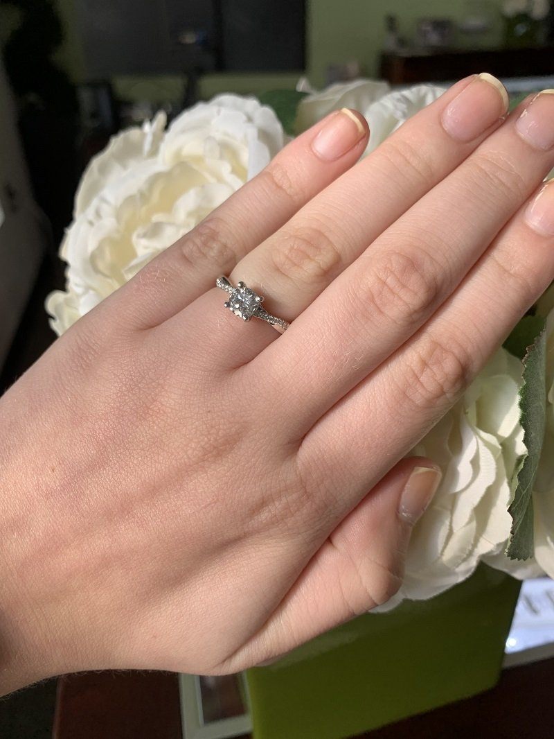 DIAMOND ENGAGEMENT RINGS - Grace - Criss-cross 7/8cttw Round Diamond Engagement Ring