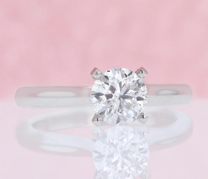DIAMOND ENGAGEMENT RINGS - Loren - 1ct Round Solitaire Diamond Engagement Ring