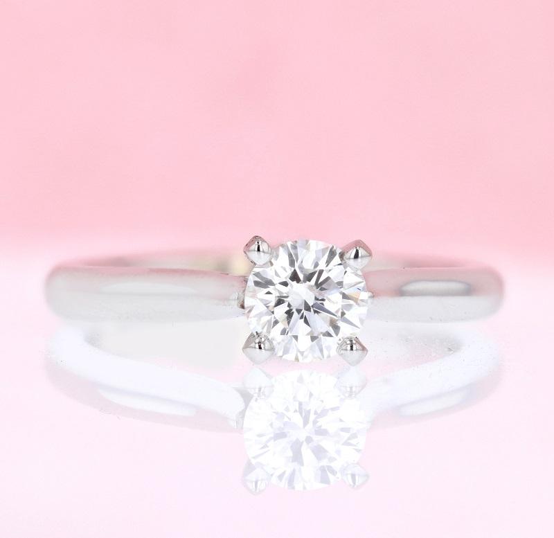 DIAMOND ENGAGEMENT RINGS - Loren - 5/8ct Round Solitaire Diamond Engagement Ring