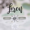 DIAMOND ENGAGEMENT RINGS - Loren - 5/8ct Round Solitaire Diamond Engagement Ring