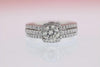 DIAMOND ENGAGEMENT RINGS - Platinum 1.43cttw With .82ct I/SI2 Center Triple Row Pave Halo Diamond Engagement Ring