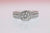 Triple Row Pave Halo Diamond Platinum Engagement Ring