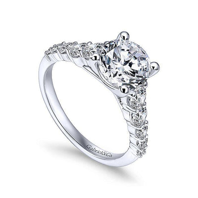 Reverse Tapered Prong Set Round Diamond Ring .69cttw 486A