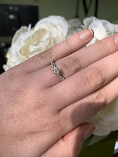 Ring One Hand 1 Carat Diamond Ring On Hand
