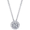 DIAMOND JEWELRY - 1/3ct Round Diamond Cluster Necklace