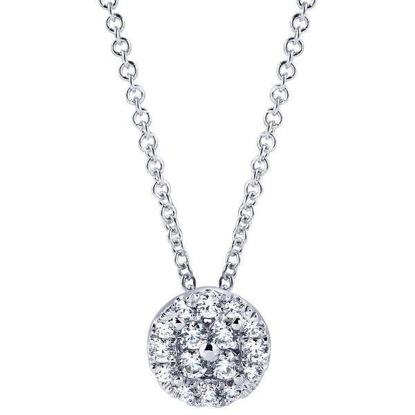 Round Diamond Cluster Necklace 1/3 Ct | Mullen Jewelers