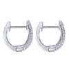 DIAMOND JEWELRY - 1/4cttw Diamond Huggie Earrings In 14K White Gold