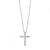 Cross Diamond Necklace 1/10 Cttw 10K White Gold