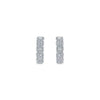 DIAMOND JEWELRY - 10K White Gold 3/8cttw Interlocking Diamond Hoop Earrings