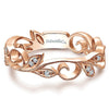DIAMOND JEWELRY - 14K Rose Gold Floral Diamond Stackable Band