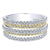 2-Tone Multi-Row Pave Diamond Ring 1 Cttw 14K Gold