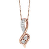 DIAMOND JEWELRY - 14K Two-Tone Rose And White Gold Twogether 1/5cttw Diamond Necklace