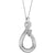 Love's Crossing Diamond Necklace 1/10 Cttw 14K White Gold