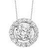 DIAMOND JEWELRY - 14K White Gold 1/2cttw True Reflections Diamond Halo Necklace