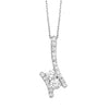 DIAMOND JEWELRY - 14K White Gold 1/2cttw Twogether Diamond Necklace