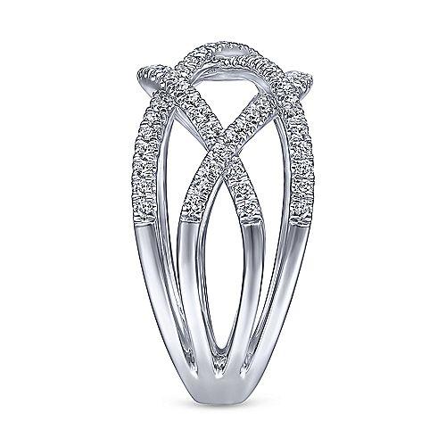 Woven Multi-Strand Diamond Ring 1/2 Cttw 14K White Gold