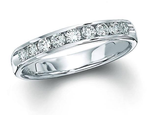 DIAMOND JEWELRY - 14K White Gold 1/3cttw Channel Set Diamond Anniversary Band