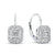 Baguette Diamond Cluster Leverback Earrings 1/5 Cttw 14K Gold