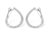 DIAMOND JEWELRY - 14K White Gold .50cttw G/SI3 Diamond Curved Earrings