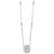 Baguette Halo Diamond Necklace 14K White Gold