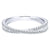 Crossed Style Diamond Stackable Ring 14K White Gold