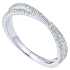 DIAMOND JEWELRY - 14K White Gold Diamond Crossed X Style Stackable Ring