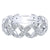 Floral Design  Stackable Diamond Ring 14K White Gold