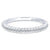 Half Bezel Design Stackable Diamond Ring 14K White Gold